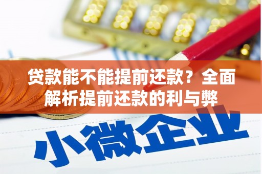 崂山贷款能不能提前还款？全面解析提前还款的利与弊