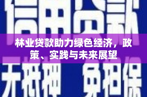 崂山林业贷款助力绿色经济，政策、实践与未来展望